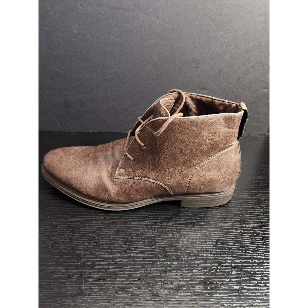 Mens Brown size 9 M Lace Up Ankle Boots Casual Dress Boots‎ Chukka Style - Picture 9 of 11